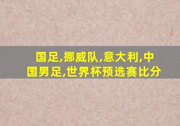 国足,挪威队,意大利,中国男足,世界杯预选赛比分
